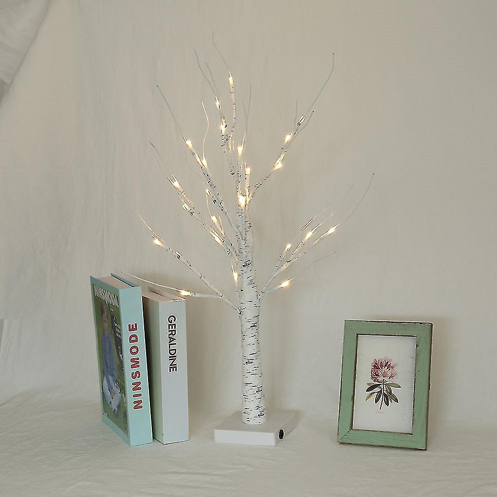 Lit Birch Tree - Indoor Outdoor Lit Birch Tree with Ice White LEDs for Decorations