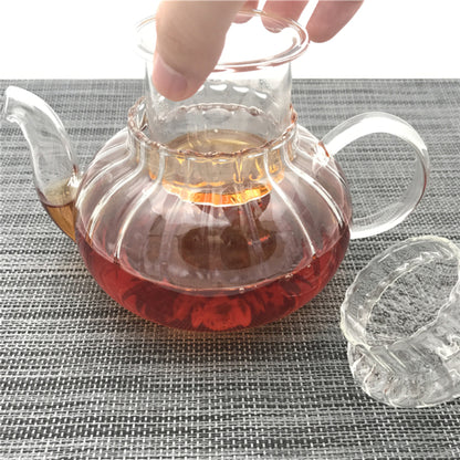 Borosilicate Glass Teapot - Vintage-Inspired 600ml Borosilicate Glass Teapot