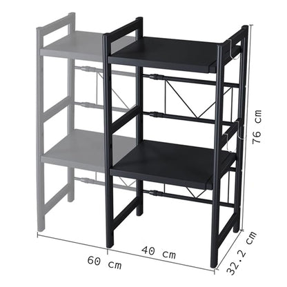 Microwave Oven Rack - Kitchen Microwave Oven Holder Rack Iron Storage Organizer Shelf Stand (2-Layers)