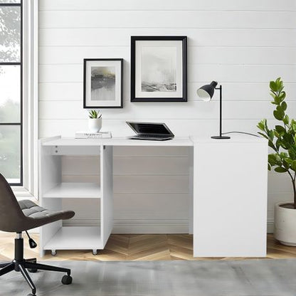 Computer Desk - Modern Home Office Adjustable Easy Assembly Computer Desk