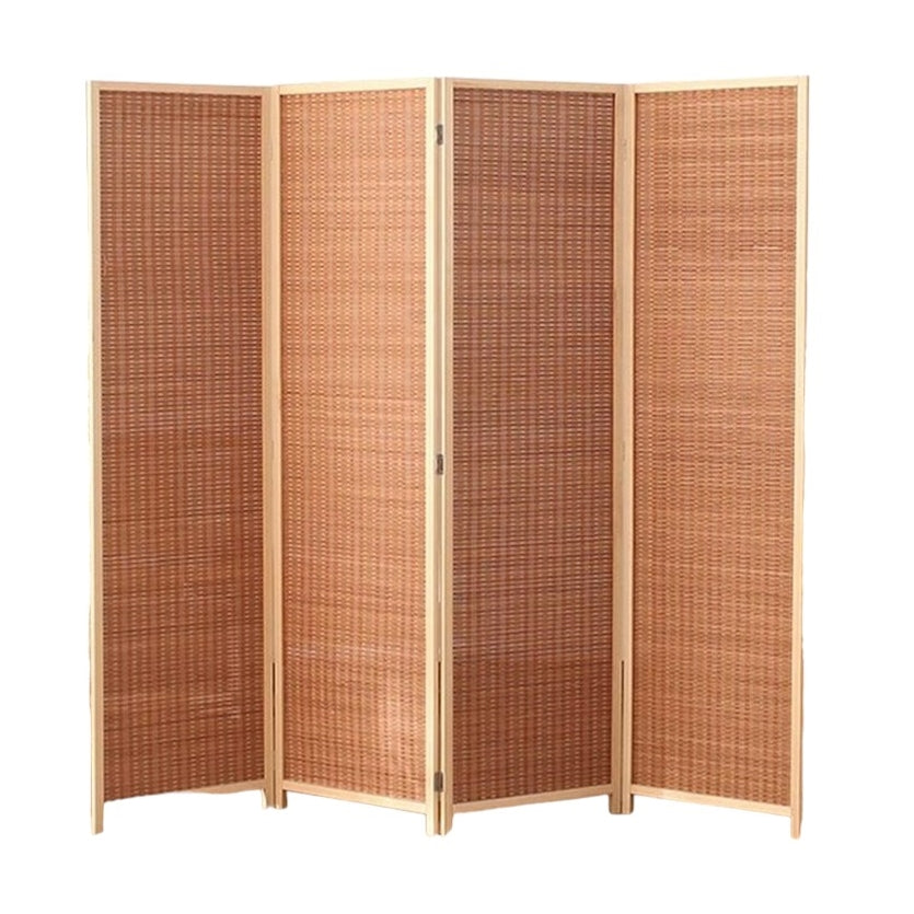 Partition Room Divider - Folding Modern Simplicity Bamboo 4 Panel Privacy Screen Room Divider