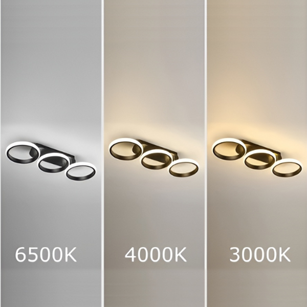 LED Mounted Ceiling Light - Modern Style Three Circle Parallel LED Mounted Ceiling Light