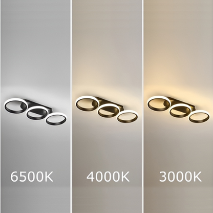 LED Mounted Ceiling Light - Modern Style Three Circle Parallel LED Mounted Ceiling Light