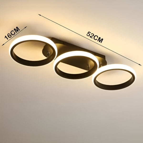 LED Mounted Ceiling Light - Modern Style Three Circle Parallel LED Mounted Ceiling Light