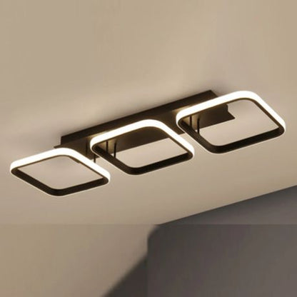 LED Mounted Ceiling Light - Modern Style Three Square Parallel LED Mounted Ceiling Light