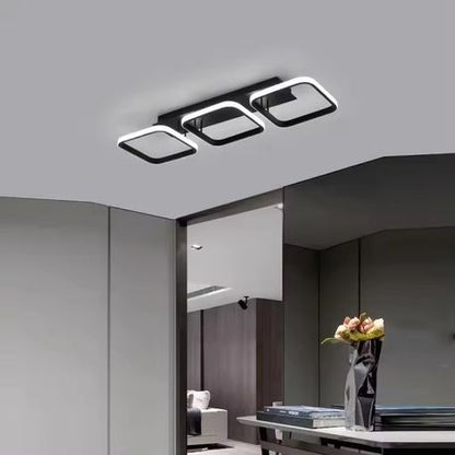 LED Mounted Ceiling Light - Modern Style Three Square Parallel LED Mounted Ceiling Light