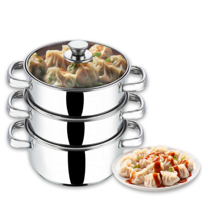 Stainless Steel Steamer - MultiLayer Food Grade Multi-Function Stainless Steel Steamer