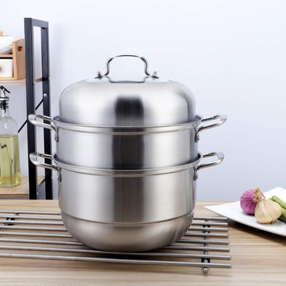 Steamer Pot - MultiLayer Food Grade Stainless Steel Steamer Pot with Steamer Trays