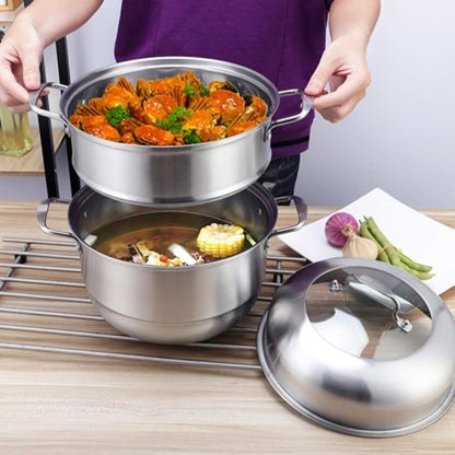 Steamer Pot - MultiLayer Food Grade Stainless Steel Steamer Pot with Steamer Trays