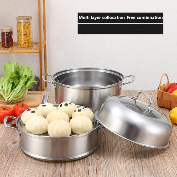 Steamer Pot - MultiLayer Food Grade Stainless Steel Steamer Pot with Steamer Trays