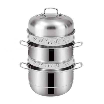 Steamer Pot - MultiLayer Food Grade Stainless Steel Steamer Pot with Steamer Trays