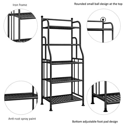 Indoor Outdoor Storage Rack - Multifunction Metal Indoor Outdoor Storage Shelf Home Rack Display Organizer