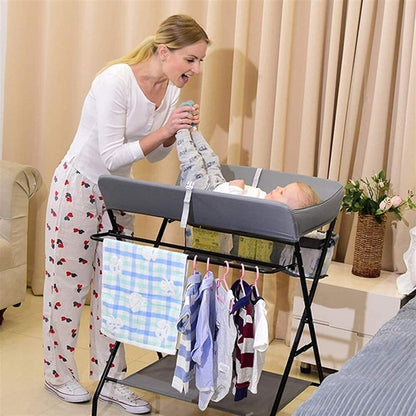 Baby Changing Table - Multifunctional Adjustable Height Folding Portable Baby Changing Table