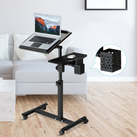 Standing Laptop Table - Multipurpose Foldable Rolling Desk Overbed Standing Laptop Table