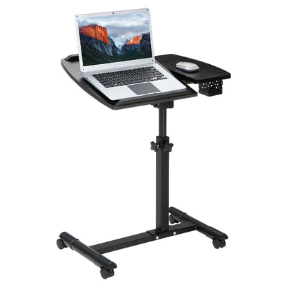 Standing Laptop Table - Multipurpose Foldable Rolling Desk Overbed Standing Laptop Table