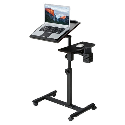 Standing Laptop Table - Multipurpose Foldable Rolling Desk Overbed Standing Laptop Table