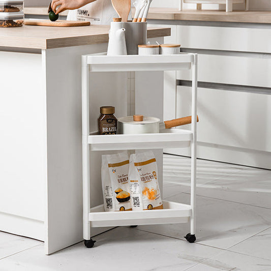 Corner Storage Shelf - Multipurpose Triangular Corner Storage Shelf Caddy with Wheels