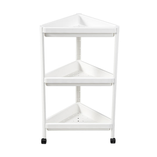 Corner Storage Shelf - Multipurpose Triangular Corner Storage Shelf Caddy with Wheels