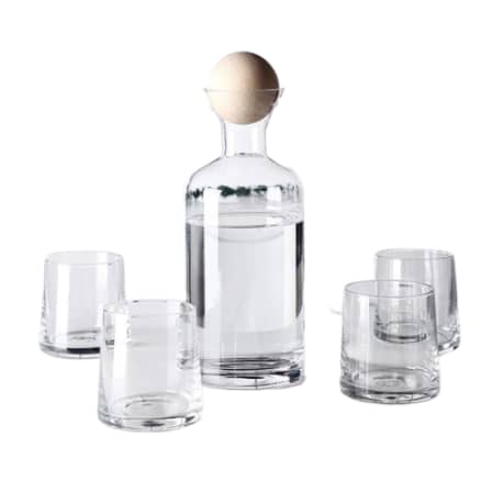 Borosilicate Carafe Set - 5 Piece Nordic Style Borosilicate Carafe and Glass Set