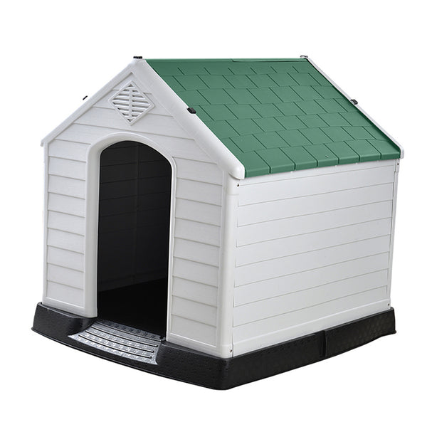 Medium Dog House - Outdoor Indoor Waterproof Plastic Dog House for Small to Medium Dogs