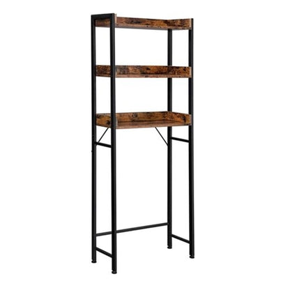 Over-The-Toilet Rustic Industrial Storage Shelf