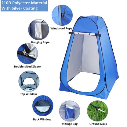 Portable Camping Changing Pop Up Shower Tent with Solar Shower Bag