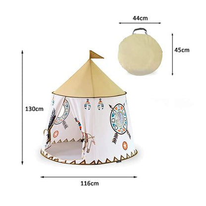 Kids Castle Tent - Yellow Children Indoor Castle Tent for Girls and Boys