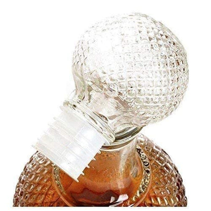 Whiskey Decanter - Round 500ml Drinks Decanter Suitable for Alcoholic and Non-Alcoholic Drinks