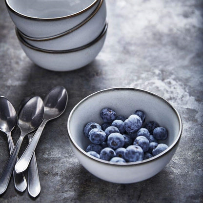 Porcelain Bowls - Set of 4 High Quality Sandy-Glazed Porcelain Serving Bowls