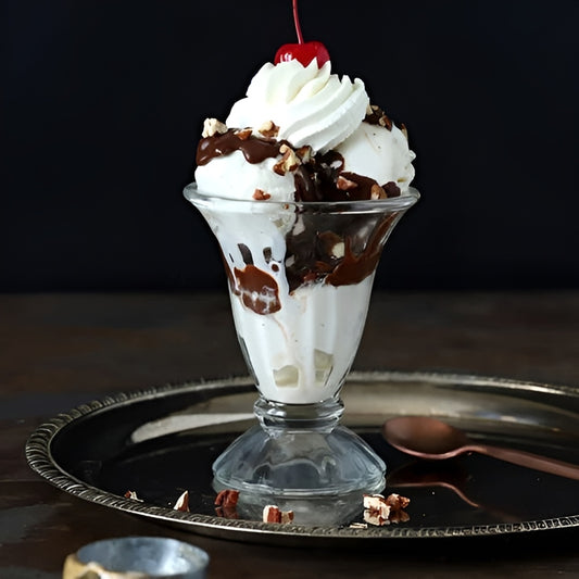 Set of 4 Versatile Stemmed Sundae Dessert Glasses (200ml)