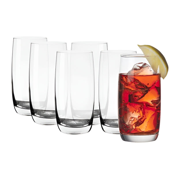 Highball Glasses - Set of 6 Highball Drinking Glasses (350ml)