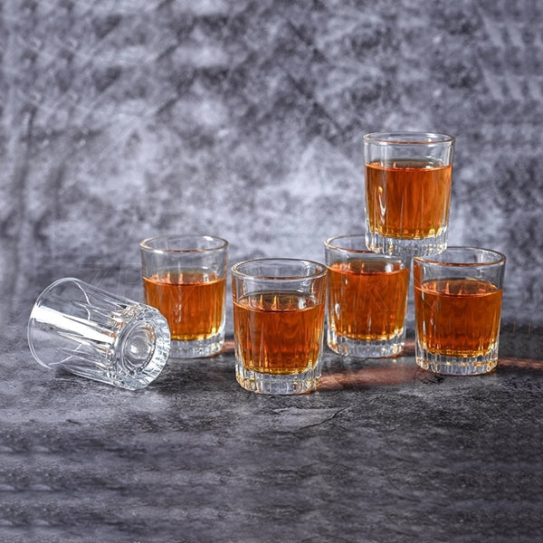 Set of 6 Timeless 50ml Clear Shot Glass Tumblers