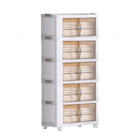 Stackable Storage Boxes with Lids and Doors with Wheels