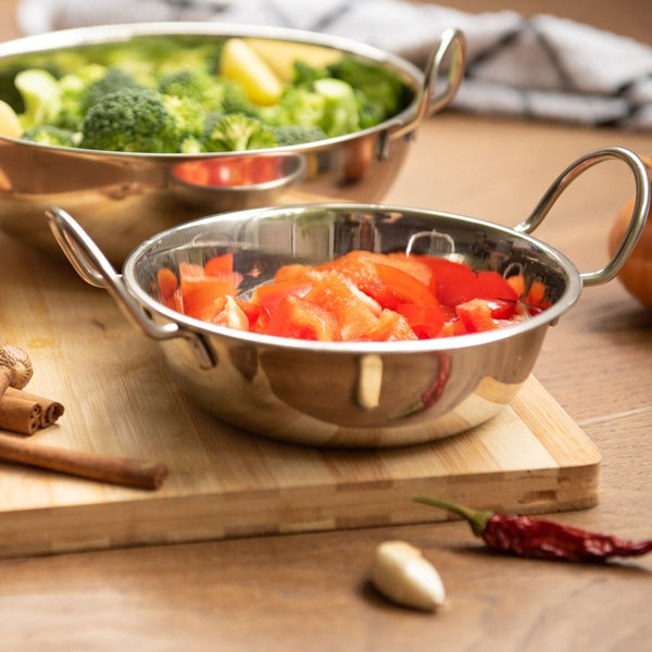 Stainless Steel 19cm Serving Bowl with Handles