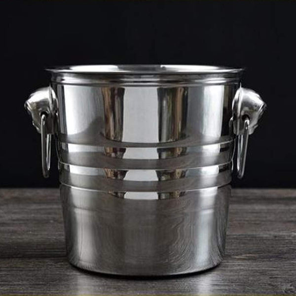 Ice Bucket - Stainless Steel Cocktail Party Beverage Storage Ice Bucket