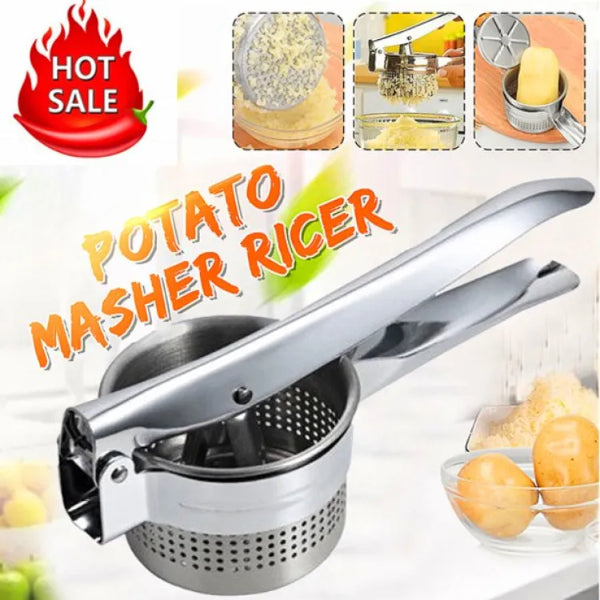 Stainless Steel Potato Ricer Masher  - Multiâ€‘function Stainless Steel Food Ricer Masher Fruit Juicer Squeezer Machine Kitchen Tool