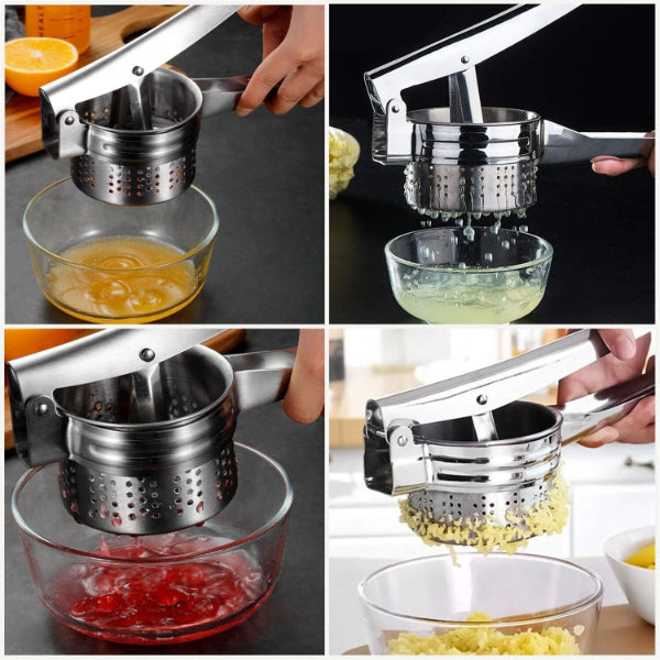 Stainless Steel Potato Ricer Masher  - Multiâ€‘function Stainless Steel Food Ricer Masher Fruit Juicer Squeezer Machine Kitchen Tool