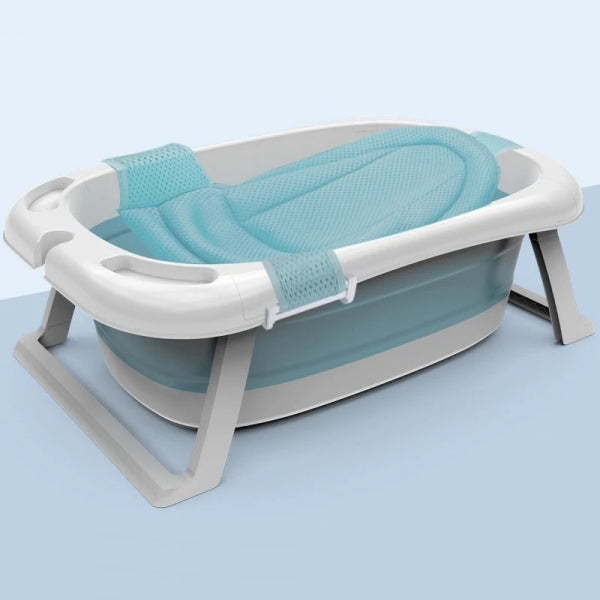 Baby Bathing Tub - Universal Children's Collapsible Bathing Tub with Detachable Bath Mat