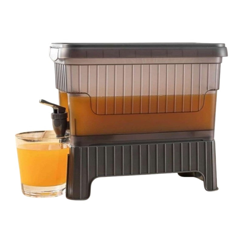 Water and Juice Dispenser with Faucet and Stand - Grey