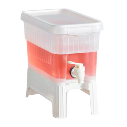 Water and Juice Dispenser with Faucet and Stand - White