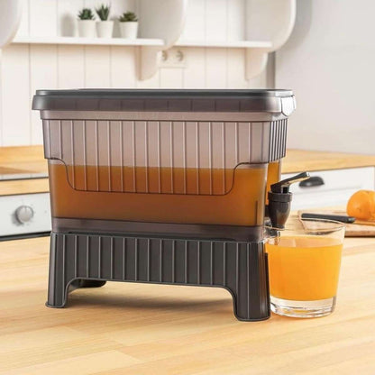 Water and Juice Dispenser with Faucet and Stand - Grey
