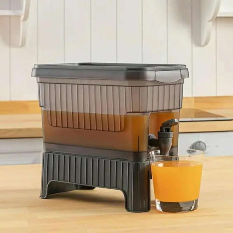Water and Juice Dispenser with Faucet and Stand - Grey
