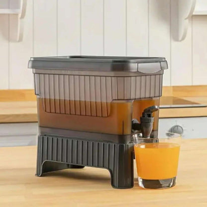 Water and Juice Dispenser with Faucet and Stand - Grey