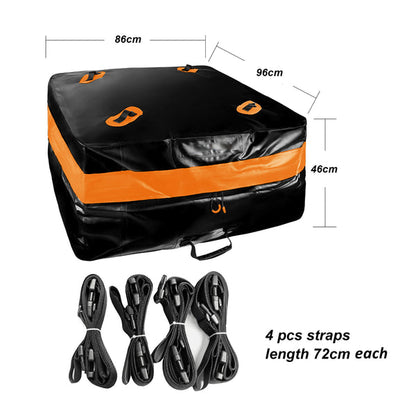 Waterproof Cargo Bag - Large 500D PVC Material Waterproof Cargo Bag Roof Luggage Carrier Storage Bag