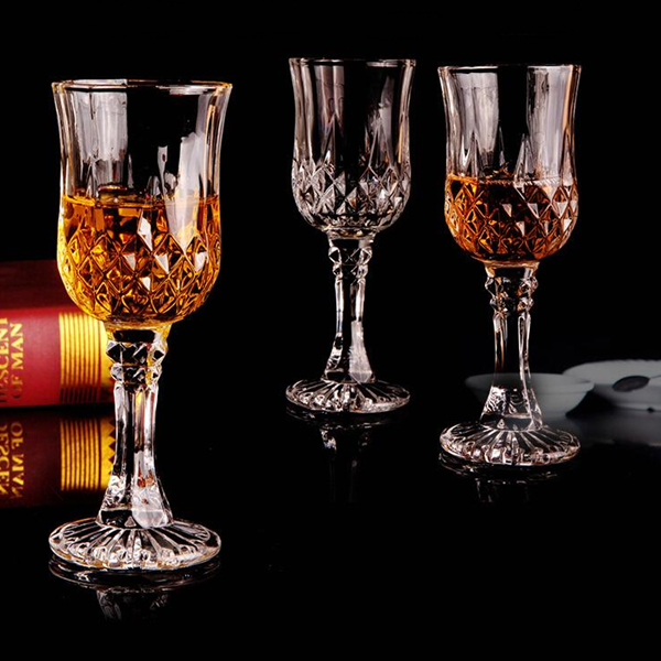 White Wine Glass Set - 6 Piece Clear White Goblet Wine Glass Set