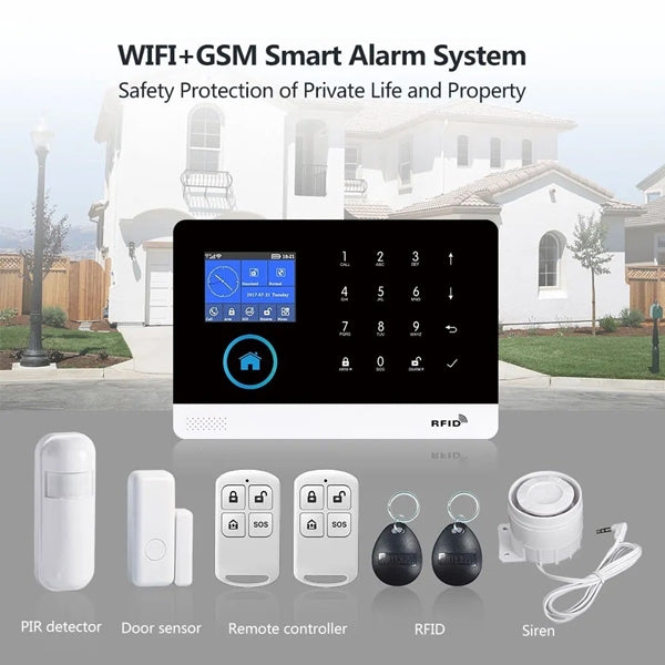 Wi-Fi GSM Wireless Security Alarm System